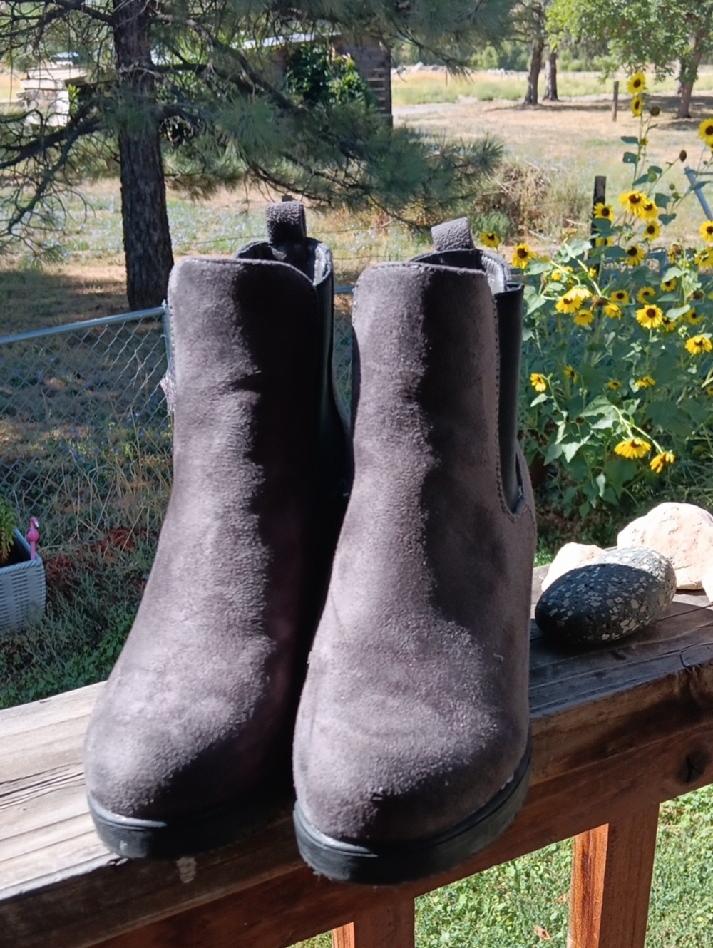 Dream Pairs Women's Dark Brown Suede Ankle Booties